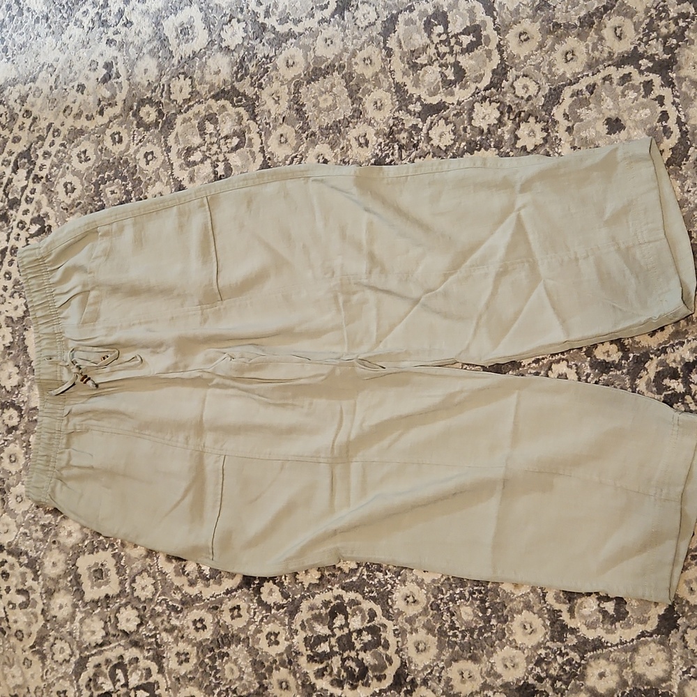 Zara Sage Green Casual Pants